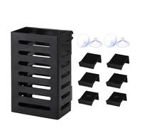 Surluoen Paquet de 2 Kits de Supports de Plantes D'Aquarium avec Crochets et Ventouses, Gobelets de Jardinière Aquatiques Suspendus pour Décorations D'Aquarium, Kit de Plantes
