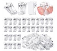 Surluoen Pinces Auto-Adhésives, 100 Pièces, Pinces Murales en Plastique pour Tapisserie, pour Bureau, Maison, École