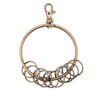 Surluoen Porte-CléS Prisonnier Mousqueton Ton Bronze 10 Boucles Porte-CléS 7,6 Cm