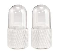 Surluoen Porte-Pinceaux de Maquillage 2 Pièces Rangement pour Organisateur de Pinceaux de Maquillage avec Couvercle pour Vanité et Salle de Bain
