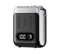 Surluoen Rasoir Électrique Portable de Voyage avec Affichage Numérique, Rasoir Électrique pour Barbe, Outil de Rasage, Rasoir de Voyage, Noir