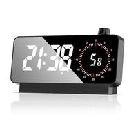 Surluoen Réveil avec Minuterie: Horloge de Bureau Numérique, Compte à Rebours à Piles pour Bureau D'Étude, Réveils pour Chambres à Coucher, Noir