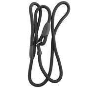 Surluoen Robuste Nylon Corde de Collier pour Animaux de Compagnie Formation de Glissement Chien Conduite de Marche avec Chaine P 1cm Noir