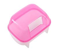 Surluoen Rose Blanc Petits Hamsters Baignade Sable Cage Animau Salle de Bain 10 x 7 x 7cm