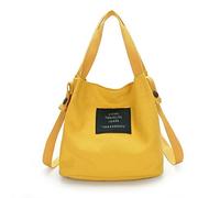 Surluoen Sac A Bandouliere en Toile de Sac A Main de la Mode des Femmes Fourre-Tout Sac A Main Sac de Voyage Mignon Jaune