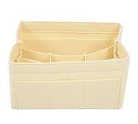 Surluoen Sac IntÉRieur En Tissu FeutrÉ À La Mode Pour Femme Convient À InsÉRer Dans Sac À Main Sac CosmÉTique À Poches Multiples Organisateur De Stockage Et Effets Personnels Blanc