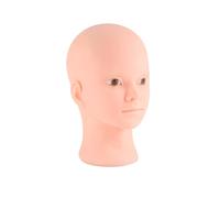 Surluoen TêTe de Formation Pratique Beauté Extension de Cils pour Maquillage CosméTologie TêTe de Mannequin en Silicone Souple avec Trou de