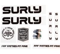 Surly Grappler Rahmen Decal inkl. Badge de tête, noir