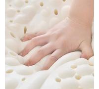 Surmatelas 100 % latex naturel - Coussinet doux pour soulager la pression - Soutien ergonomique pour les épaules, les hanches, le dos et les genoux - 160 x 200 cm