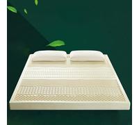 Surmatelas 100 % latex naturel - Design ergonomique ferme à 7 zones pour soulager la pression Épaisseur 10 cm Idéal pour lits de 90 x 200 cm - Dormez confortablement