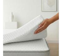 Surmatelas | 135x200 CM | Epaisseur 5CM | Housse Lavable à Deux Faces été/Hiver | Soulage Les tensions Musculaires | Mousse a memoire de Forme 100% | Réversible | Surmatelas 135 x 200