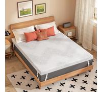 Surmatelas 140 x 200 cm H2/H3 8 cm de haut en mousse à mémoire de forme gel Blanc