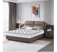Surmatelas 140x190 cm Bamboo Relax - Mémoire de forme et latex - 7 zones de confort