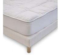 Bleu Calin Surmatelas 140x190 cm Sensation Duvet Doux - Confort Moelleux - Enveloppe 100% Coton