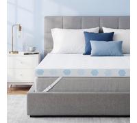 Surmatelas 160x200 Mousse mémoire Forme Gel 7cm Respirant 2 Personnes | Sur Matelas en mousse haute densité, housse lavable, sangles, adapté lit ressort, camping, canapé-lit, lits simple & double