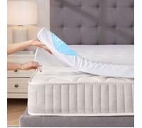 Surmatelas 180 x 200 cm, 5 zones, Gel Mousse à mémoire de forme, Épaisseur de 5 cm, Ergonomique, Confort moelleux ou tonique