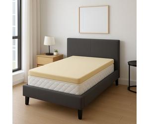 Surmatelas - Anonyme - 80x190 cm - Mousse Mémoire de Forme - Déhoussable - Anallergique à l'Aloe Vera