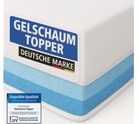 Surmatelas Arensberger LUXURY, 140x200cm, mousse gel et mousse gel à mémoire de forme Surmatelas, lavable, adapté aux ressorts et aux matelas, hauteur 10cm