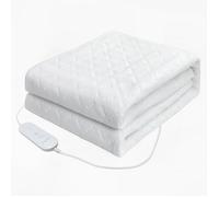 Surmatelas Chauffant 1 Place 65W 150x80 cm 4 Température Télécommande Arrêt Automatique Protection Contre la Surchauffe Lavable