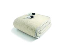 Surmatelas Chauffant - Imetec - 2 Places 100% Laine et Mérinos, 150 x 160 cm - Chauffage Rapide 6 Températures Température