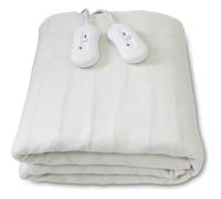 Surmatelas Chauffant Chauffe Lit Double 160 x 140 cm 2x60W Blanc Commande manuelle Polyester Standards-Certifications: CB CE