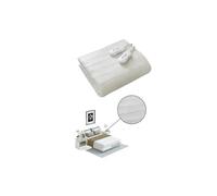 Surmatelas Chauffant, Chauffe Lit, Double, 160x140 cm, 2x60W, Blanc, Commande à distance, Polyester, Certifications: CE, CB