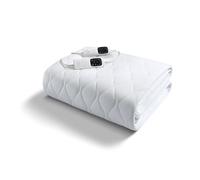 Dreamland Surmatelas chauffant Dreamy Night 195x165 cm Blanc double 6T Waffle avec 2 télécommandes