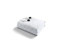 Dreamland Surmatelas chauffant Dreamy Night 195x165 cm Blanc double 6T Waffle avec 2 télécommandes