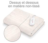 Surmatelas Chauffant Électrique - CELLUSTOP - 150 x 80 cm - 60W - 3 Niveaux de Chaleur - Télécommande Amovible