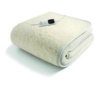 Imetec Surmatelas Chauffant 1 Place 100% Laine et Mérinos, 150 x 80 cm - Chauffe-Lit Adapto Simple, Chauffage Rapide, 6 Températures, Température Constante, Personnalisée - Télécommande, Lavable