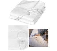 Surmatelas chauffant 2 places 2 x 60W 3 niveaux de chaleur Sécurité contre la surchauffe