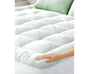 Surmatelas Confort Nuageux - Protège-Matelas Ultra-Doux, Respirant et rafraîchissant en Viscose de Bambou - 160 x 190 cm, Poches Profondes