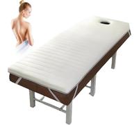 Surmatelas De Lit De Spa en Mousse à Mémoire De Forme avec Trou pour Le Visage pour Table D’esthéticienne Beige 6cm Carré Rond Trapézoïdal Appui-tête Lash Coussin De, Beige 5cm, T 80x190cm