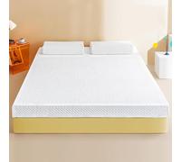 Surmatelas De Lit,surmatelas en Mousse à Mémoire De Forme Quee Size,4/8cm Slow Reboud Foam Mattress Pad TWI,surmatelas De Lit Moyennement Ferme avec Housse en Tissu Amovible E, White 8cm, 150x190cm