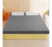Surmatelas De Lit,surmatelas En Mousse à Mémoire De Forme Quee Size,4/8cm Slow Reboud Foam Mattress Pad Twi,surmatelas De Lit Moyennement Ferme Avec Housse En Tissu Amovible E, Gray 8cm, Twin/90x200cm