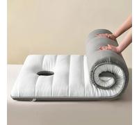 Surmatelas de massage en mousse à mémoire de forme avec trou, tapis de table de massage spa avec berceau pour le visage, canapé de traitement antidérapant avec appui-tête et bandes élastiques