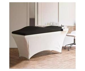 Surmatelas de massage incurvé Matelas En Mousse À Cils For Lit De Beauté, Surmatelas Incurvé For Salon, Spa, For, Mémoire Forme pour Salon(Black)