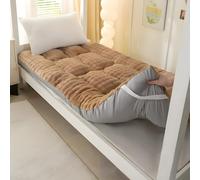 Surmatelas de sol en peluche, lit queen size, tapis de couchage tatami enroulable, design pliable avec tissu moelleux et doux, parfait pour le camping, le camping-car et les voyages.