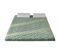 Surmatelas de sol japonais épais de 3 cm/6 cm, tissu en velours doux 90 x 190 cm, tapis de couchage chaud avec 4 bandes élastiques d'angle pour camping et dortoir