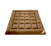 Surmatelas de sol - Tapis en velours pelucheux, drap de rembourrage confortable à flux d'air, couette soulageant la pression corporelle, ancrages de bande, aide au repos à la douceur nuageuse