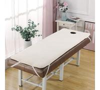 Surmatelas De Table De Massage avec Bandes élastiques, Lit De Cils Pliable, White, 80x190cm