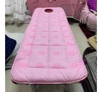 Surmatelas de table en coton avec trou pour le visage, protection pour extensions de cils, rose, 70 x 185 cm, motif tête carrée/ronde/trapézoïdale, confortable et