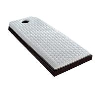 Surmatelas de table en mousse à mémoire de forme avec trous respirants, disponible en forme de trapèze rond, carré, options, épaisseur 3, 4, 5, 6 cm, taille 80 x 190 cm.