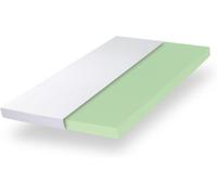 Surmatelas EGO HOME Gel Topper 90 x 200 cm, Surmatelas en gel à mémoire H2 doux avec extrait de thé vert, certifié Oeko-Tex, Surmatelas 180 x 200 cm pour lit à ressorts, canapé-lit, housse en gel mous