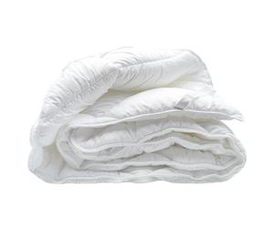 Surmatelas élastiqué 140x190 cm microfibre toucher peau de pêche TENDER