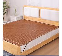 Surmatelas en bambou rafraîchissant - Tapis de couchage d'été portable pour lit, maison, école et dortoir - Tissu rotin à refroidissement rapide - 180 x 220 cm - Respirant et confortable