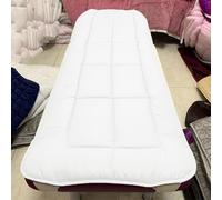 Surmatelas en coton avec trou pour le visage, tête ronde/carrée/trapézoïdale, protection de table pour lit à cils (lit non inclus) - Blanc, 70 x 190 cm