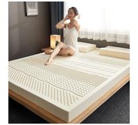Surmatelas en latex 100 % naturel de 7,6 cm d'épaisseur, ventilation en nid d'abeille, doux et confortable, sans déformation, compression, 190 x 200 cm pour une qualité de sommeil ultime