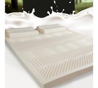 Surmatelas en latex haute résilience 5 cm d'épaisseur 90 x 140 cm Soutien solide Résistant à la compression Pas de déformation Parfait pour le confort et la qualité du sommeil