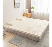 Surmatelas en Latex Naturel avec Housse en Coton, Compression indéformable, Ventilation alvéolée, Doux et Confortable, 7,5 cm d'épaisseur, 135 x 190 cm